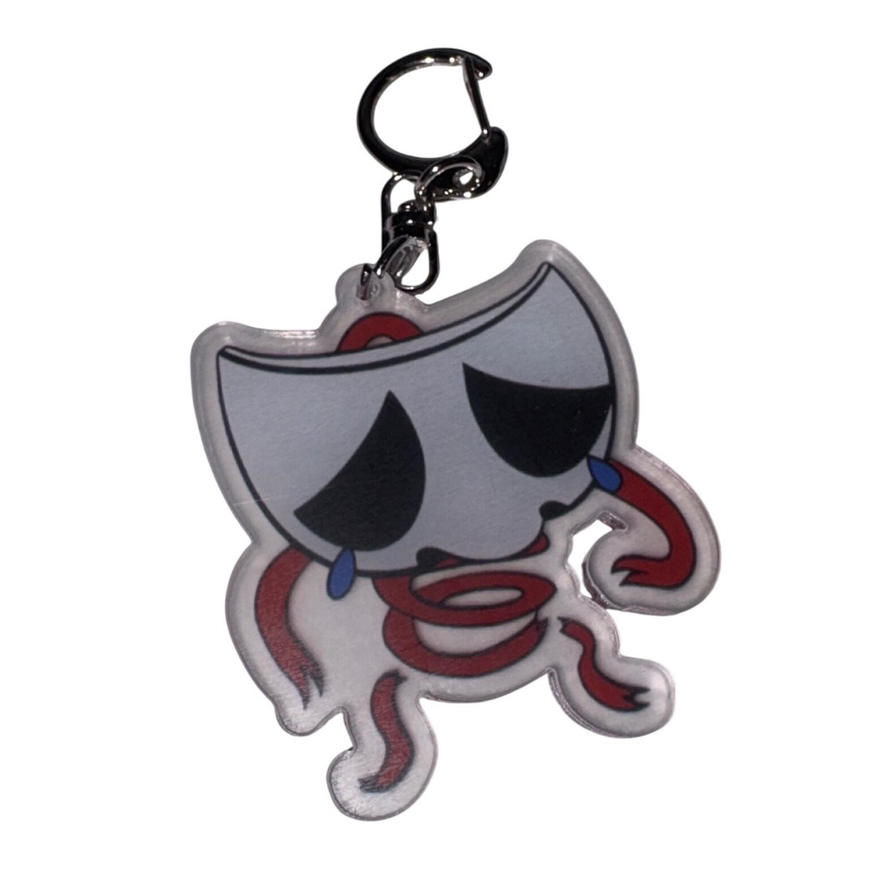 The Amazing Digital Circus Gangle Sad Mask Acrylic Keychain Bag Charm New - Picture 3 of 5